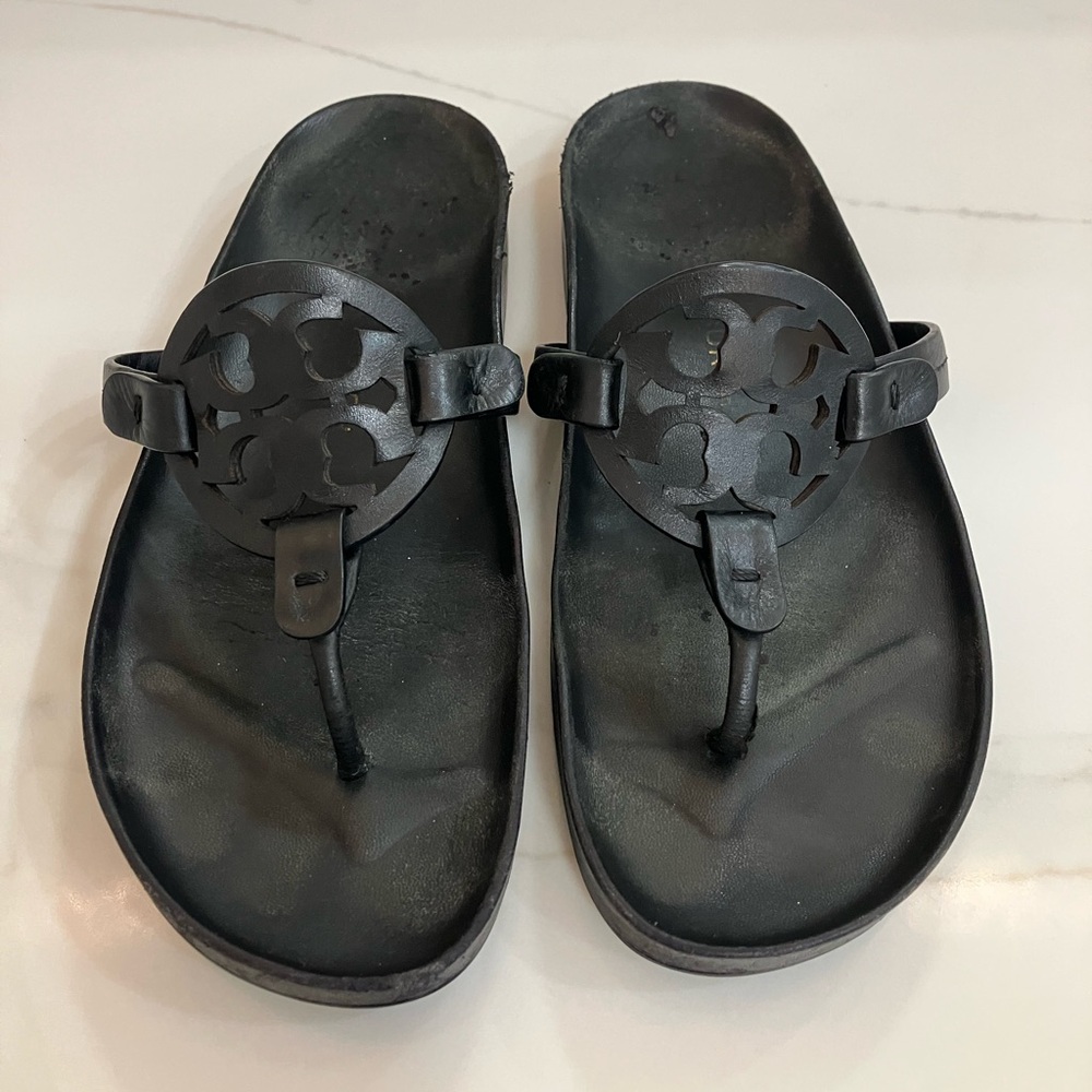 Tory Burch Miller Cloud Black Sandals